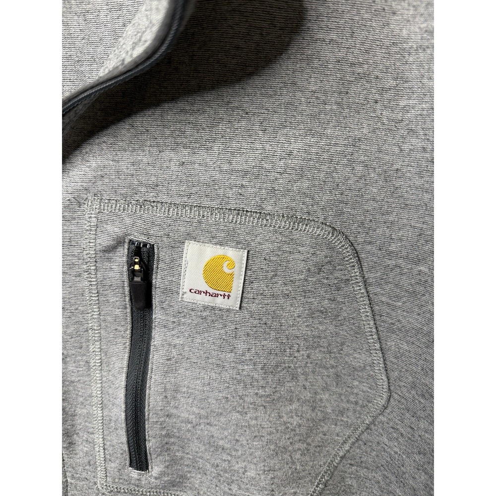 Carhartt Force Men's XL Gray 1/4 Zip Pullover Long Sleeve Performance Shirt - Picture 6 of 10
